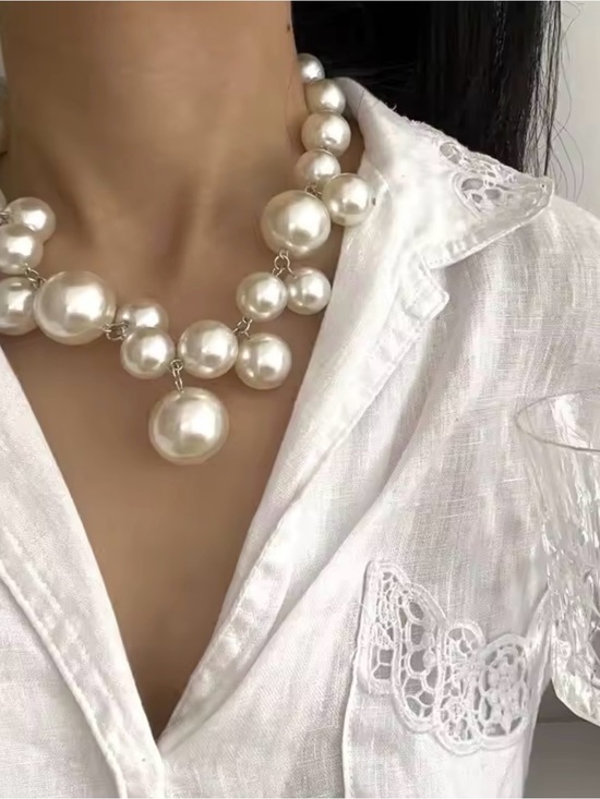 Jewelry - Classic Ivory Pearl Statement Necklace - Women Jewelry